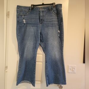 Terra and Sky ankle cropped wide legges jeans 24w